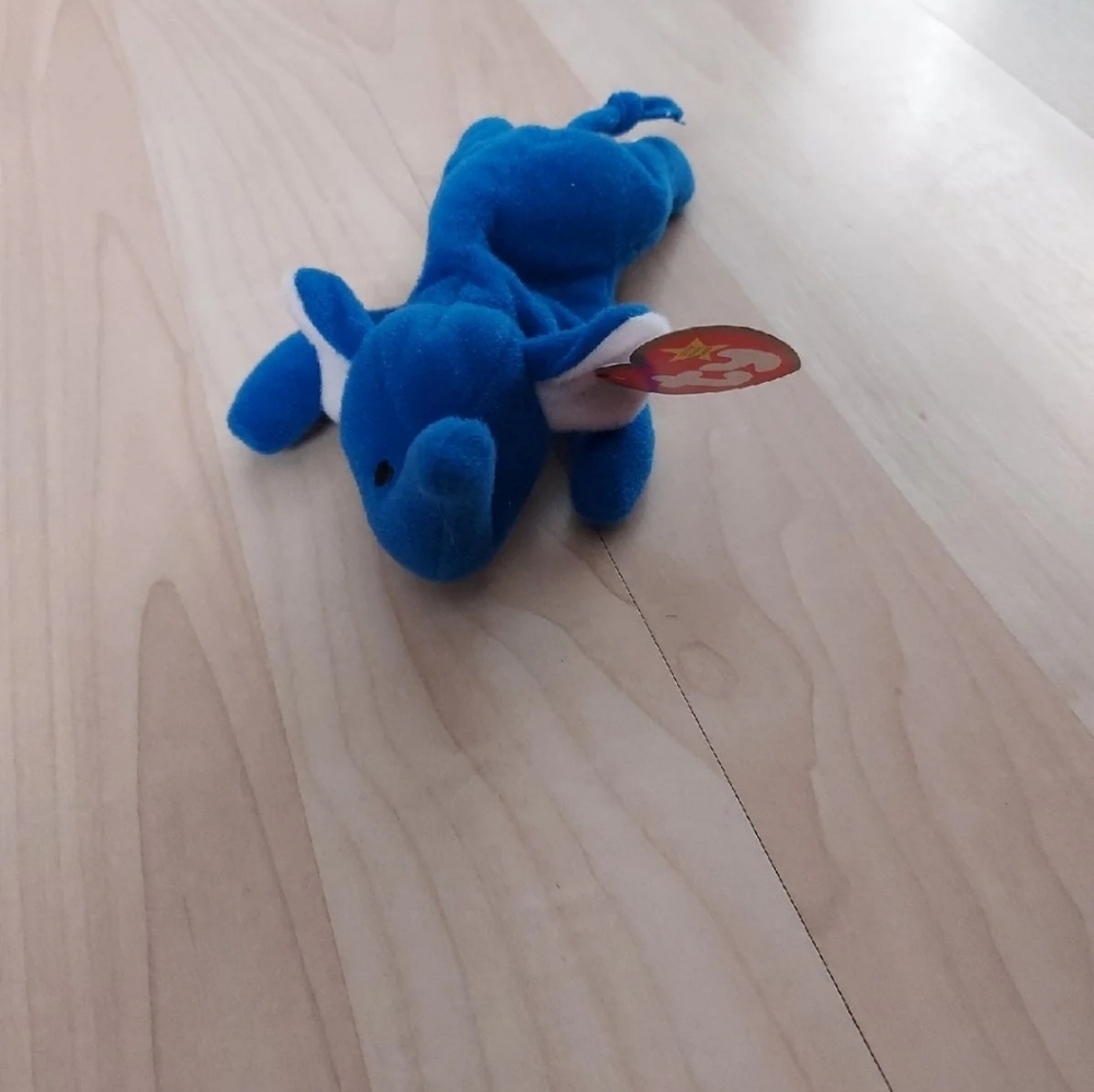 Teenie beanie baby royal blue peanut